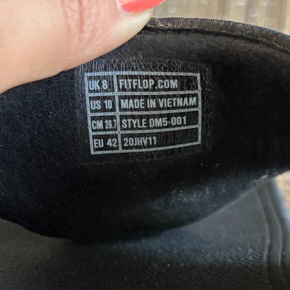 FITFLOPS | LULU Silver Glitter Toe-Post Sandals Size 10 - Picture 6 of 6